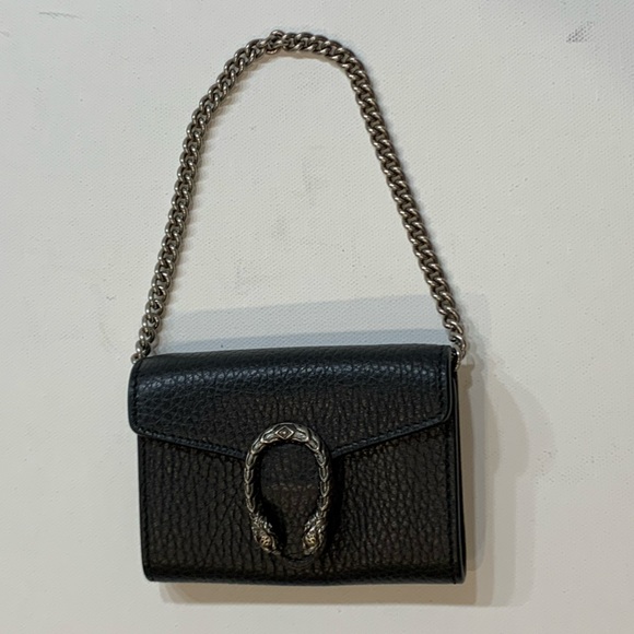 Gucci Dionysus Black Leather Card Case - Picture 2 of 11